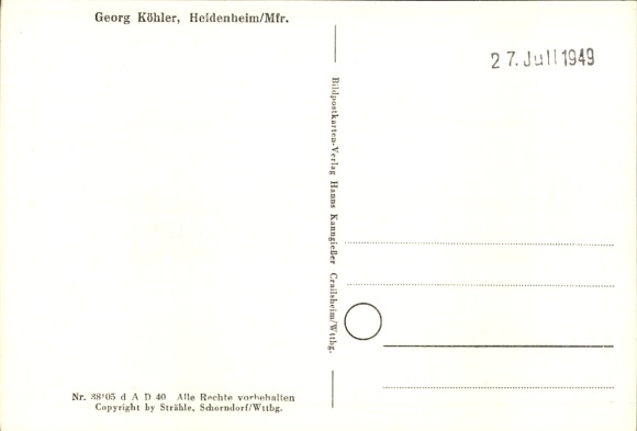 Postcard Heidenheim am Hahnenkamm Middle Franconia, aerial photograph
