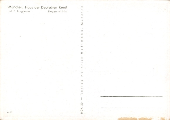Artist PC Junghanns, JP, goats with shepherd, HDK 20