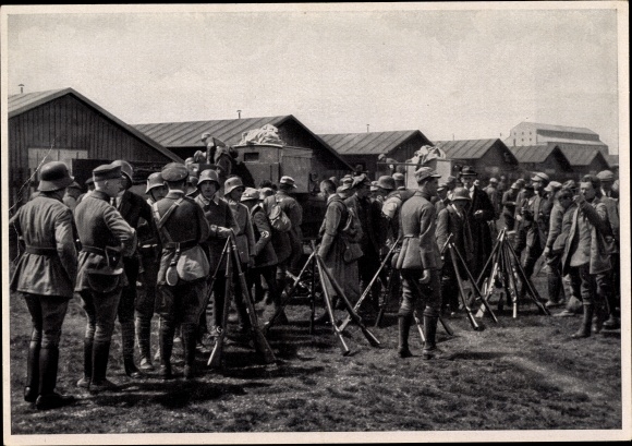 Sammelbild Deutschland erwacht, SA alarmbereit gg. Marxisten, München Oberwiesenfeld 1. Mai 1923