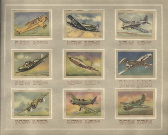 Airplanes, automobiles Collective picture album Jaques Superchocolade, Eupen / Belgium, around 1930