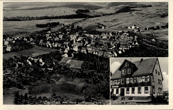 Postcard Dornhan in the Black Forest, aerial photograph