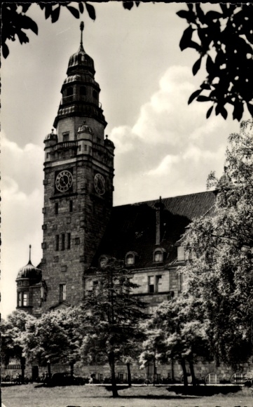Postcard Lutherstadt Wittenberg, Town Hall