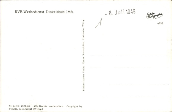 Postcard Dinkelsbühl in Middle Franconia, aerial photograph