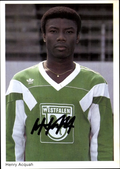 Autogrammkarte Fußballer Henry Acquah, Preußen Münster, Autogramm