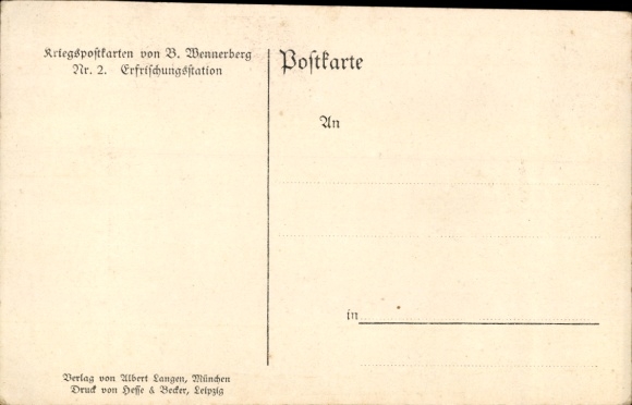 KP artystyczna Wennerberg, B., stacja bufetowa, żołnierze dostają napoje, pociąg, kobiety
