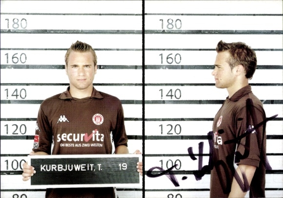 Autogrammkarte Fußballer Tobias Kurbjuweit, FC St. Pauli, Autogramm