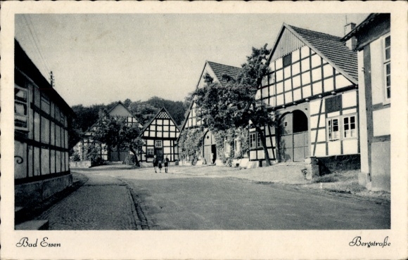 Ak Bad Essen in Nedersaksen, uitzicht op de Bergstrasse