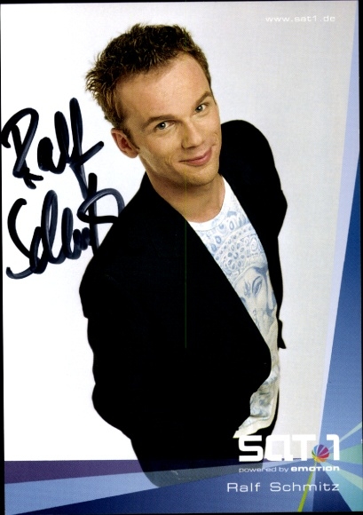 Postcard Comedian Ralf Schmitz, Portrait, Autograph