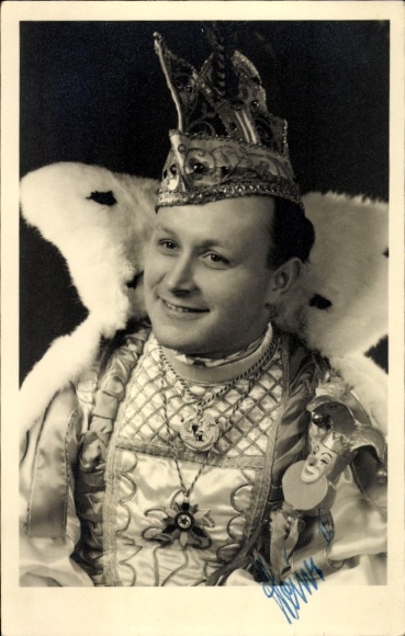 Ak Karneval König Heinz II, Portrait