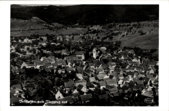 Postcard Britzingen Müllheim in Baden Black Forest, aerial photograph