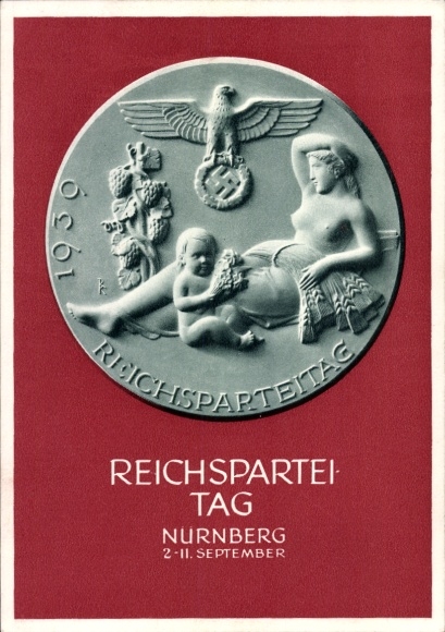 Postal stationery Postcard Nuremberg, Reich Party Rally 1939, Reich Party Rally of Peace