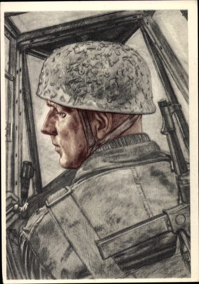 Artist PC Willrich, Wolfgang, Lieutenant Wilhelm Fulda, recipient of the Knight&#39;s Cross, Luftwaffe, VDA E 21