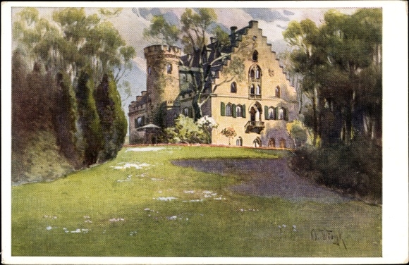 Kunstenaar Ak Wiegk, O., Rödental Opper-Franken, kasteel Rosenau