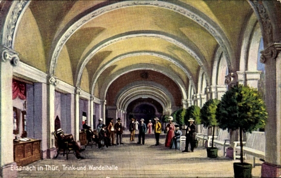 Postcard Eisenach in Thuringia, Trink- und Wandelhalle