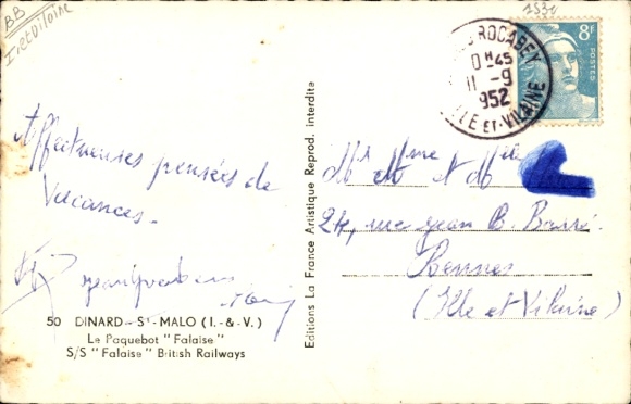 Ak-veerbootschip SS Failaise, British Railways