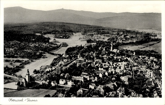 Postcard Oberursel in the Taunus Hessen, aerial photograph