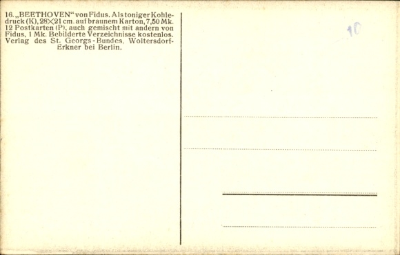 Art Nouveau Postcard Fidus, Ludwig van Beethoven, German composer, Viennese Classicism