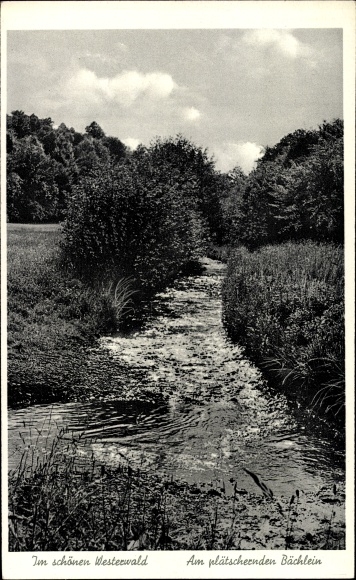 Ak Hartenfels in het Westerwald, kabbelende beek