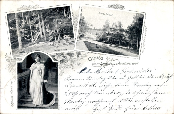 Postcard Luisenburg Wunsiedel in Upper Franconia, Alexandersbad, Festival Grounds