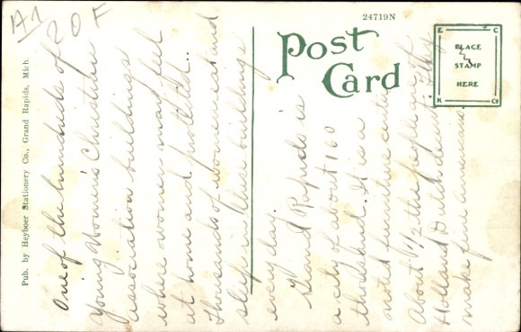 Postcard Grand Rapids Michigan USA, YWCA