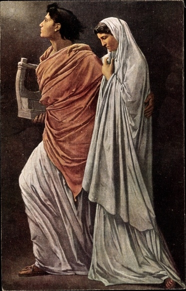 Artists Postcard Feuerbach, Anselm, Orpheus and Eurydice