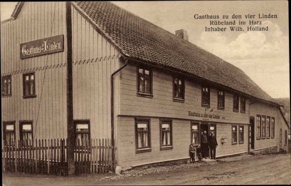Postcard Rübeland Oberharz am Brocken, inn to the four lime trees