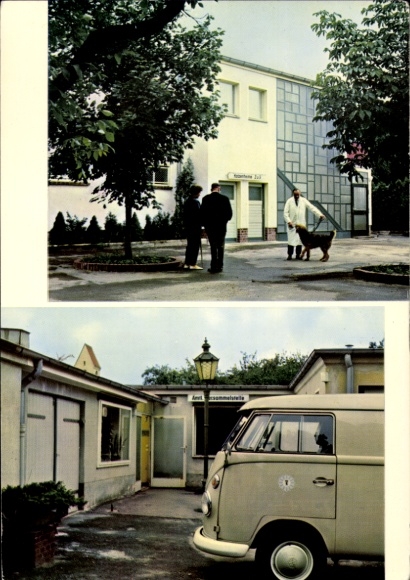 Postcard Lankwitz Berlin, animal shelter Dessauer Straße 21-27, cat shelter