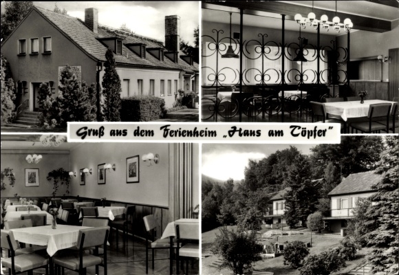 Postcard Olbersdorf in Saxony, holiday home Haus am Töpfer, VEB lignite plant Glückauf