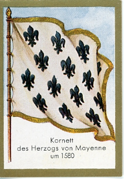 Collective image historical flags Image 101, Cornet of the Duke of Mayenne around 1580