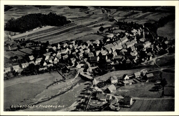 Postcard Luhe Wildenau in the Upper Palatinate, aerial photograph