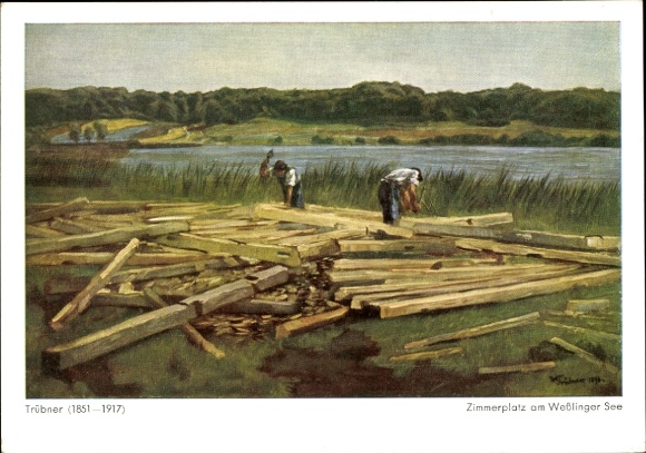 Künstler Ak Trübner, Wilhelm, Zimmerplatz am Weßlinger See