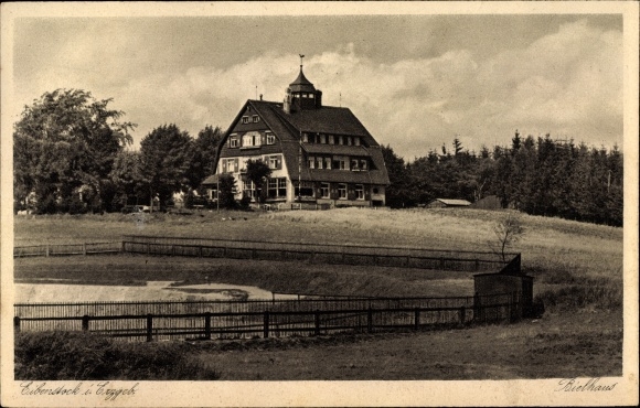 Postcard Eibenstock in the Ore Mountains of Saxony, Bielhaus
