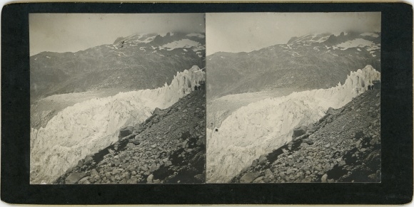Stereo photo canton of Valais, Rhone Glacier, 1908