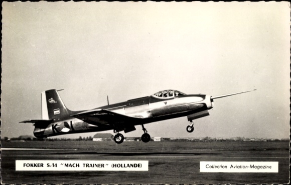 Postcard Fokker S. 14 Mach Trainer, training aircraft