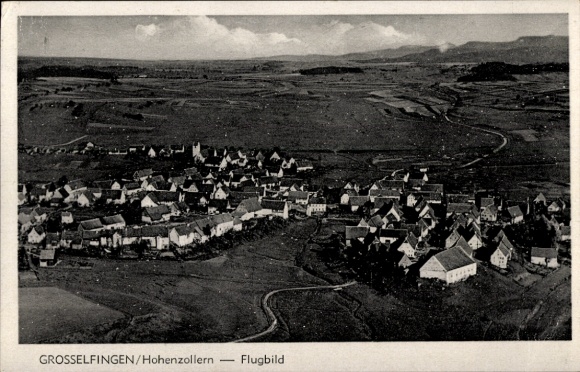 Ak Grosselfingen in Baden Württemberg, Luftbild