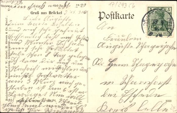 Postcard Bröckel in Lower Saxony, commercial building H. Krüger, Dorfstraße
