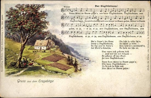 30 song cards, Anton Günther