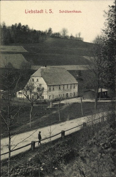 Postcard Liebstadt Erzgebirge Saxony, Schützenhaus
