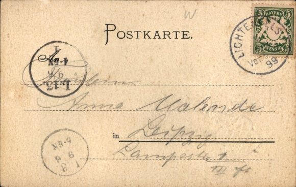 Coat of arms passepartout artist Postcard Loesch, E., Bad Staffelstein am Main Upper Franconia, Banz Castle