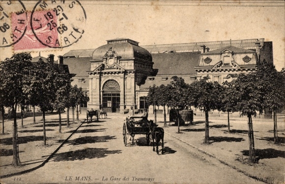 Ak Le Mans Sarthe, Bahnhof, Kutschen