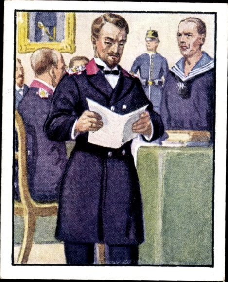 Collection picture people to the gun, German uniforms, picture 233 Auditor of the Navy 1903, interrogation