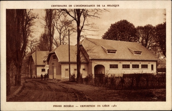 Postcard International Exhibition of Liege 1930, Model Farm