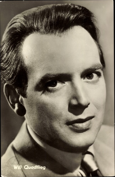 Postcard Actor Will Quadflieg, Leading Role in Don&#39;t Forget Love, portrait