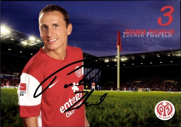 Autograph card footballer Zdenek Pospech, 1. FSV Mainz 05