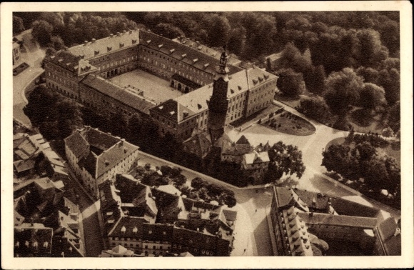 KP Weimar w Turyngii, pałac wielkiego księcia, widok z lotu ptaka, zdjęcie 156, piękne Niemcy