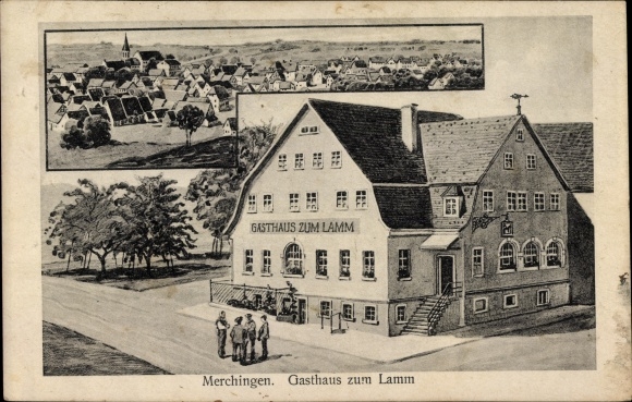 PC Merchingen Ravenstein in Baden, Inn zum Lamm, total view of the village