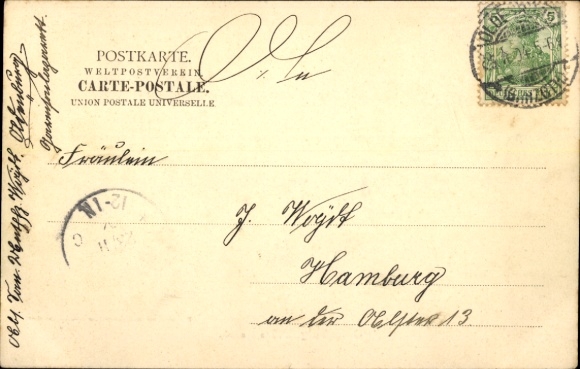 Postcard Oldenburg in Holstein, Oldenburg Officers' Mess, Art Institute, Water View