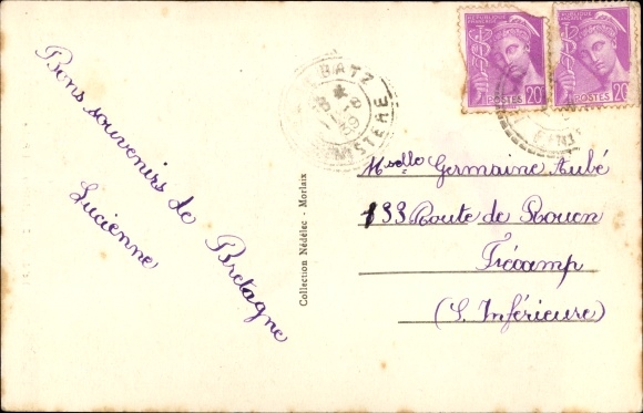 Postcard Island of Batz Finistere, The Church
