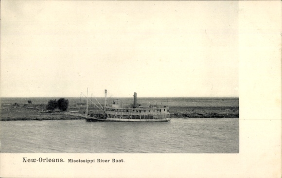 Postcard New Orleans Louisiana USA, Mississippi River Boat