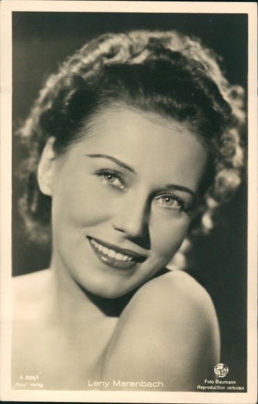 Postcard actress Leny Marenbach, portrait, Ross Verlag A 2559/1